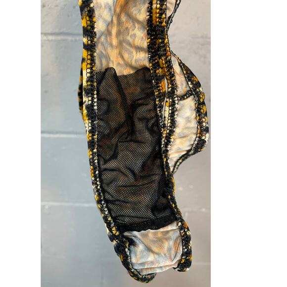 Men's Unisex Leopard Cheetah Print Stretchy Thong Underwear One Size Deadstock - Picture 8 of 10